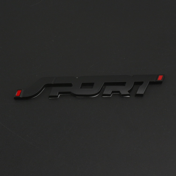 Car Accessories Sticker Styling Metal 3D Chrome Black Auto Car Trunk Racing Sport Word Letter Logo Emblem Badge Decal Sticker