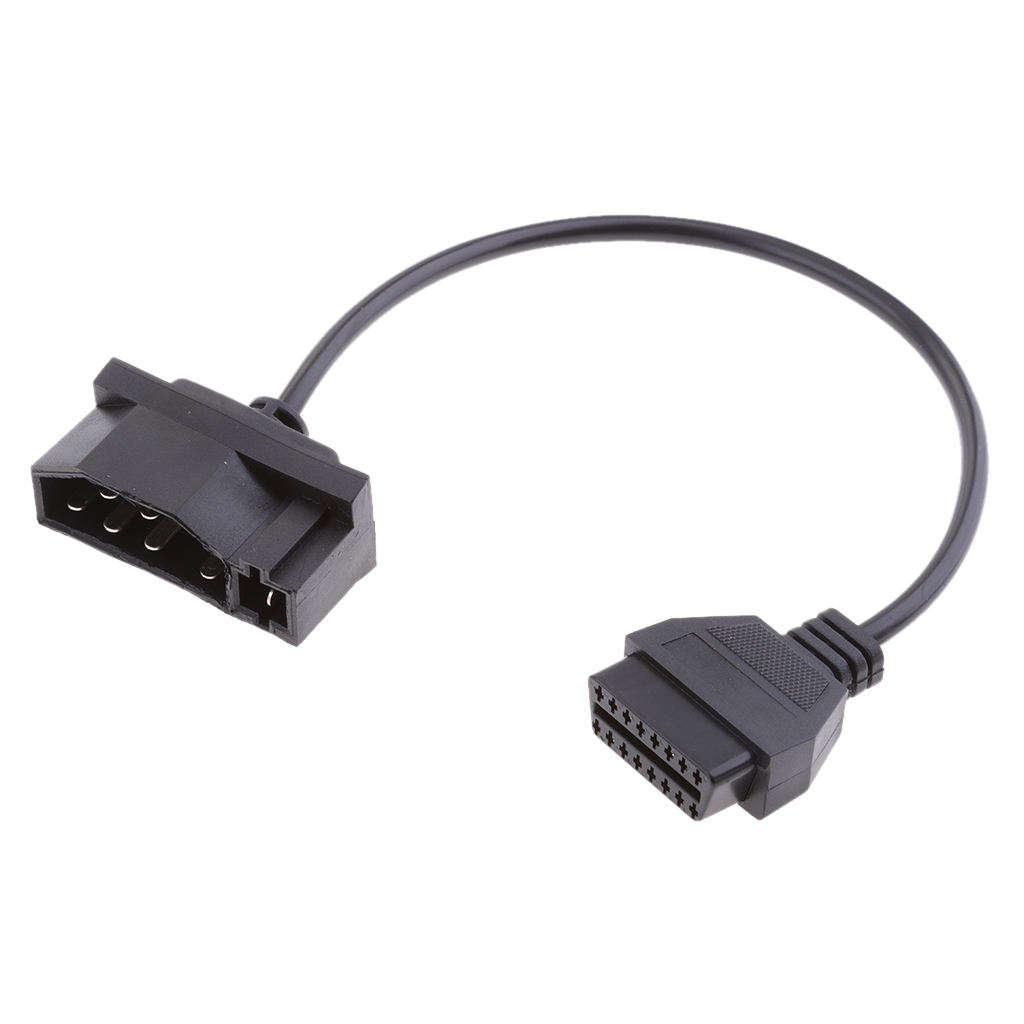 OBD1 7-Pin Male to OBD 2 OBD II 16-Pin Diagnostic Adapter Cable For FORD EFI