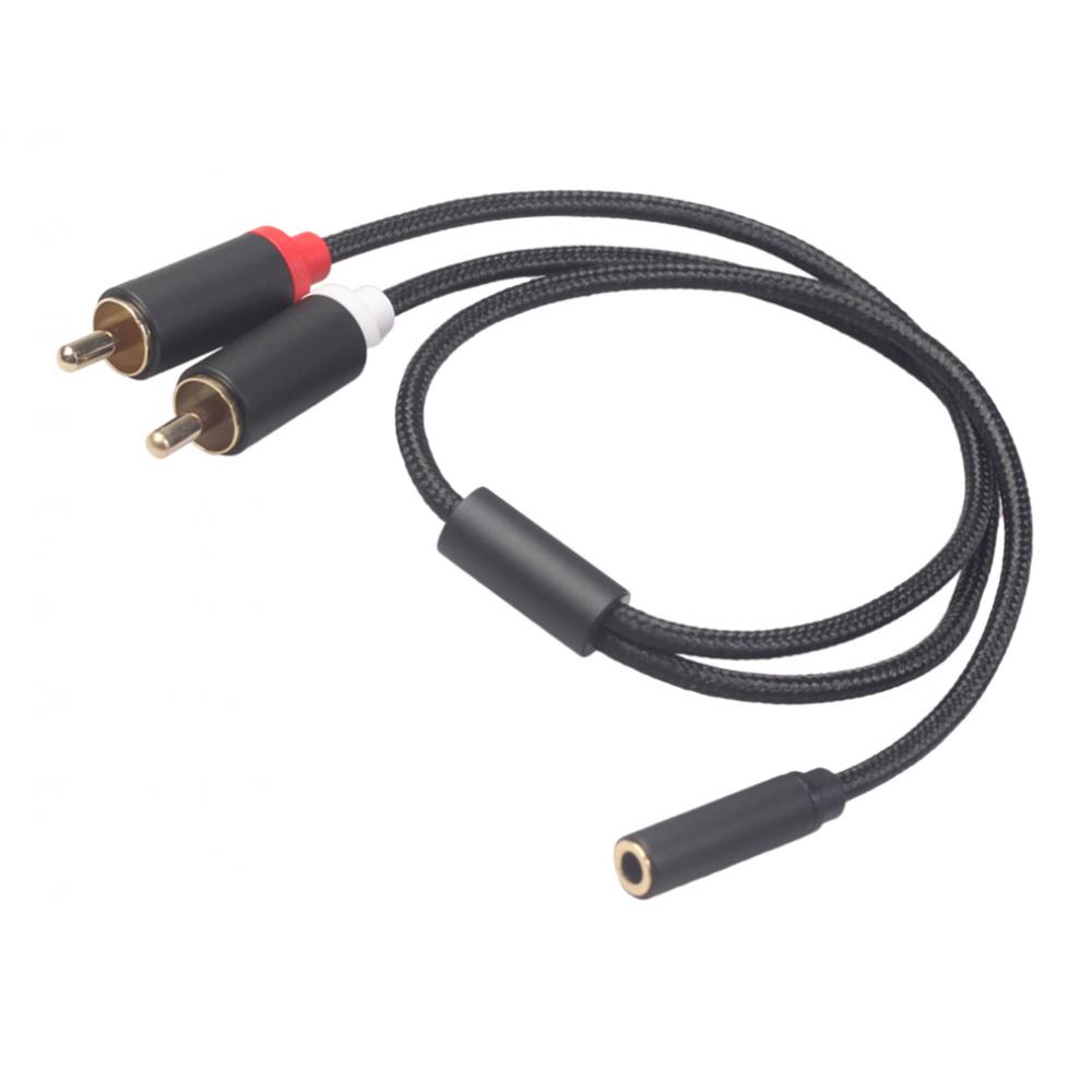 Y Connector Audio Cable 3.5mm 1/8inch Audio Female to 2 RCA Male Stereo Cable Converter 40cm/15.75inch