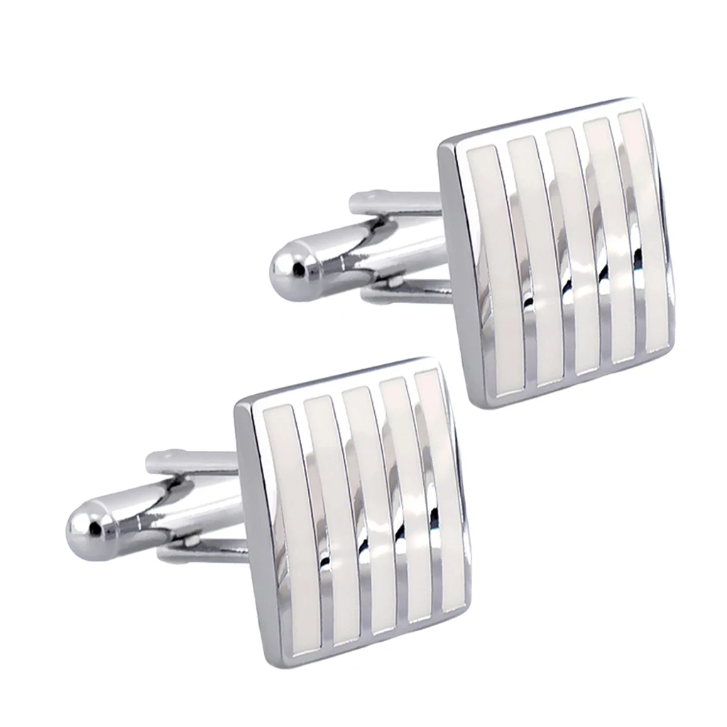 Men Jewelry Party Brass Square Shirt Polished Finish Cufflinks