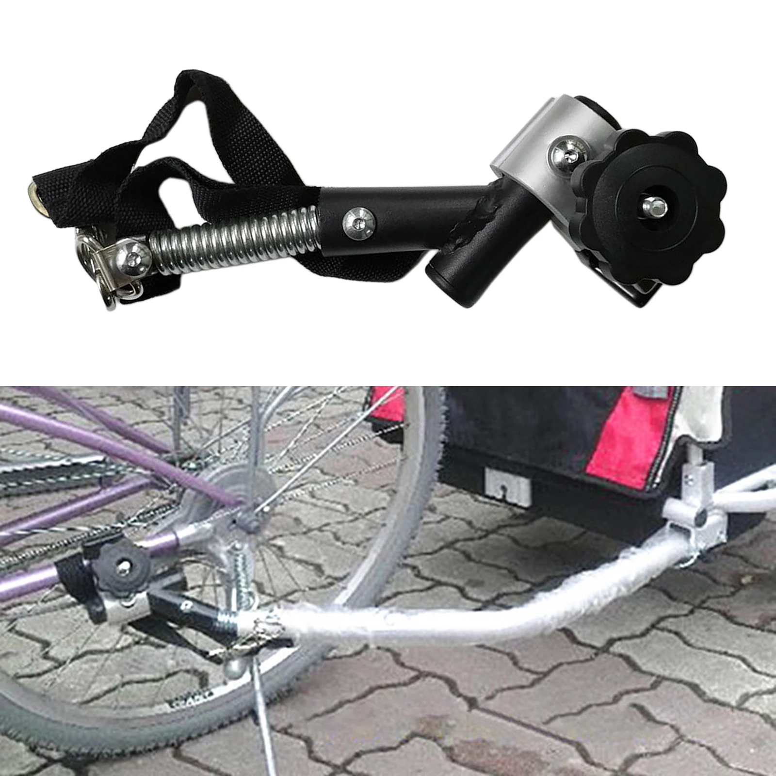 BESPORTBLE Universal Bike Trailer Hitch Quick Release Bike Adapter Attachment Steel Linker 