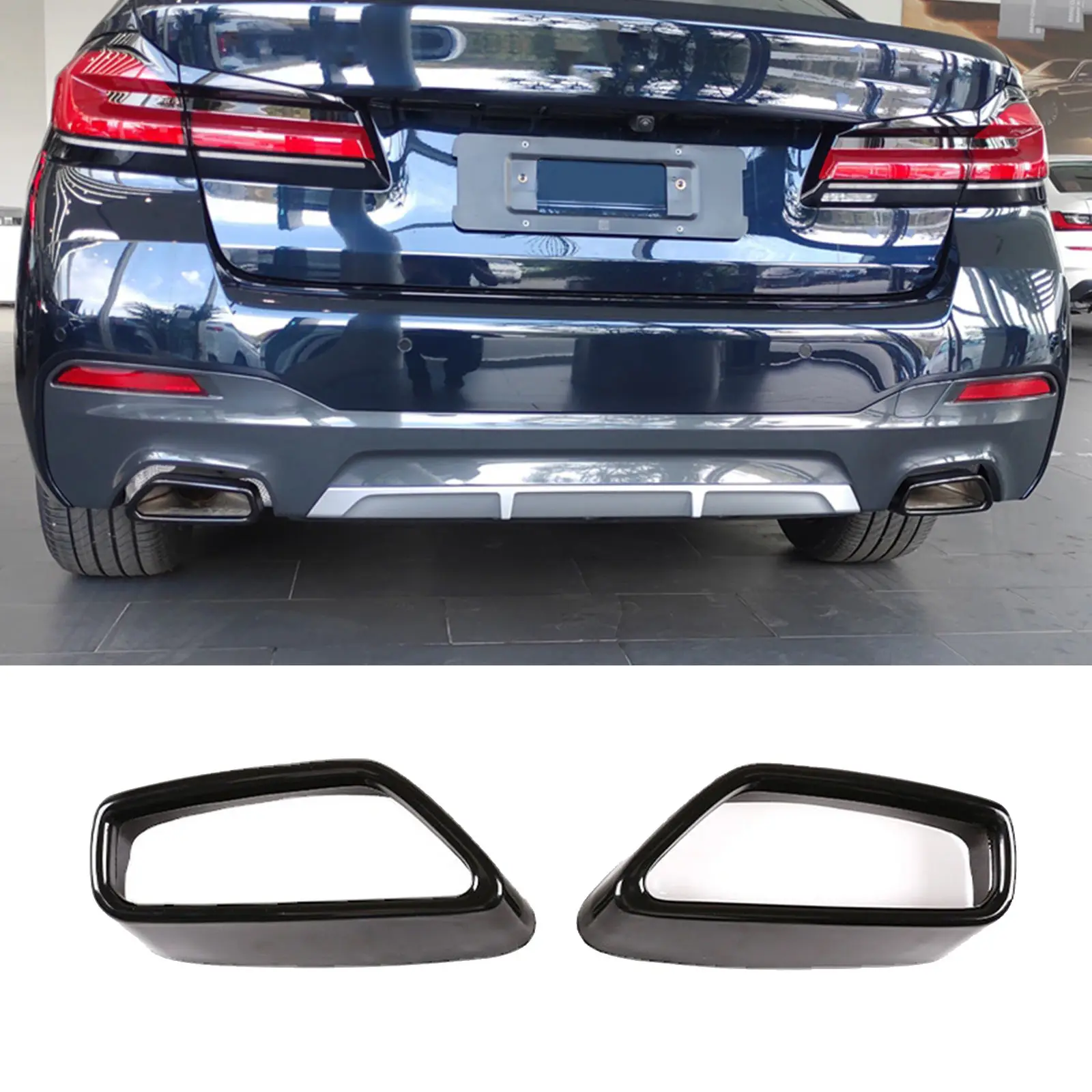 Car Rear Exhaust  Pipe Cover Trim Fits for BMW 5 G30 G38 Professional