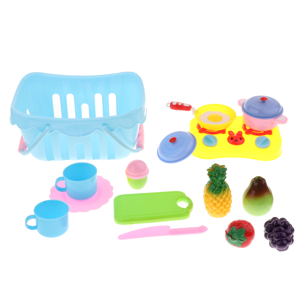 Kitchen Toys Fun Cutting Fruits Pretend Food Playset for Kids Boys and Girls