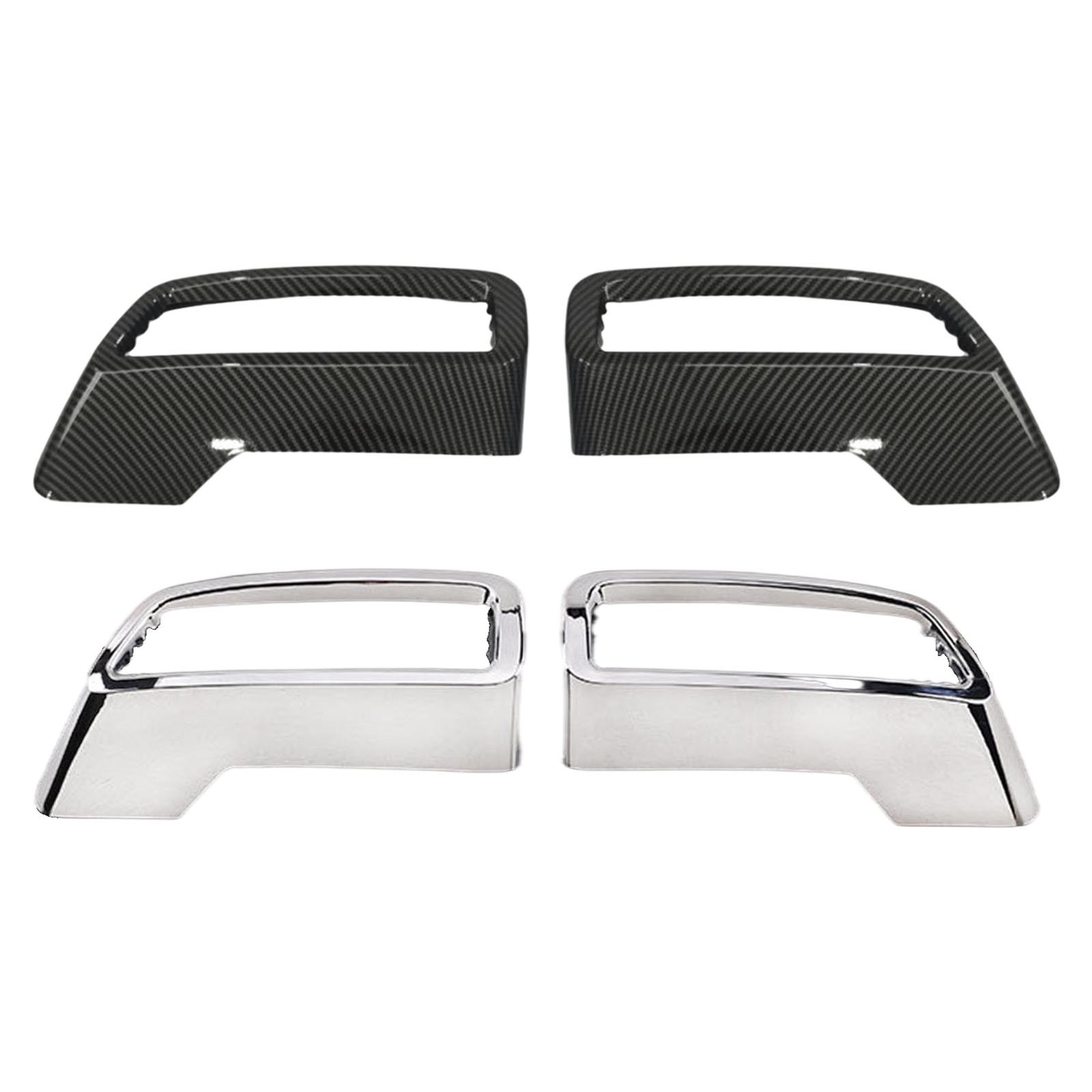 Tail Throat Decorative Frame Car Rear Bumper Side Exhaust Muffler end Pipe Covers Stickers for Peugeot 2017-2019.