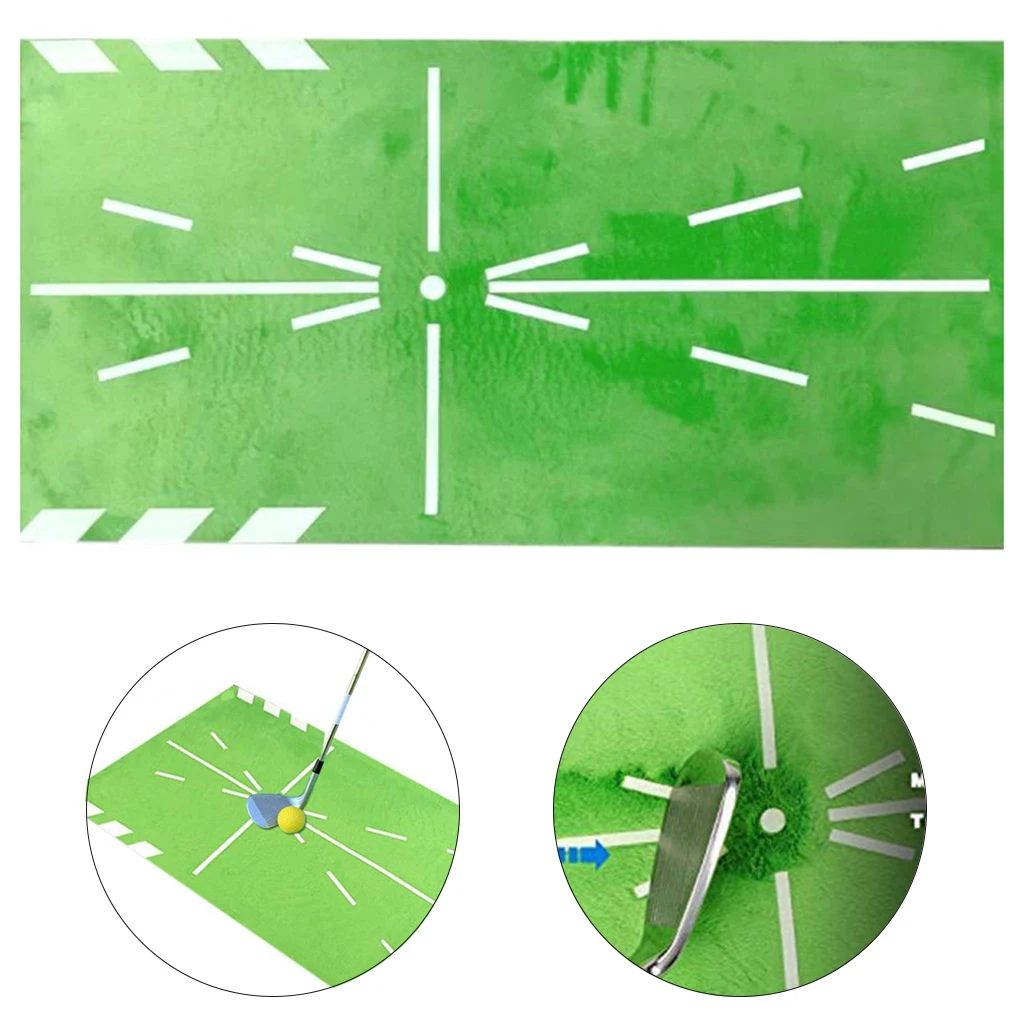 30x60cm Golf Training Mat, Mini Golf Practice Training Aid Rug with Traces Analysis & Correct Your Swing Path, Direction