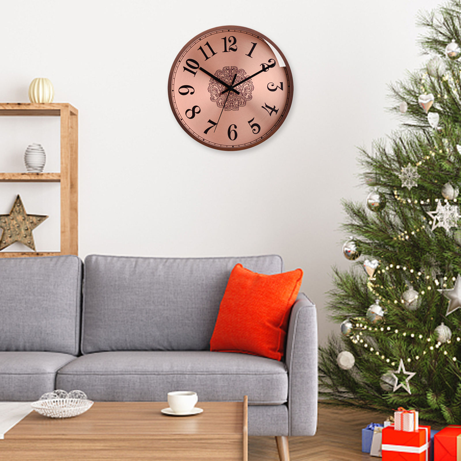 Clock Minimalism Mist Proof Mute Work Luxury Metal Easy Read Precise Hanging Vintage Round for Living Room Corridor Bedroom