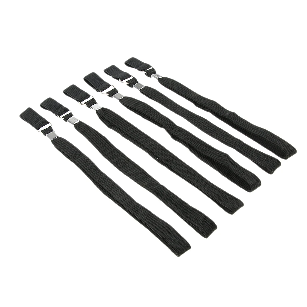 6pcs Nylon Cords Hiking Backpack Trekking Pole Holder Elastic Buckle Rope Walking Stick Rope Crutch Stool