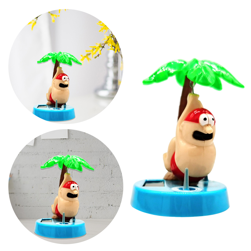 Solar Powered Dancing Animal Swinging Car Animated Shark Dancer Toy Car Decors