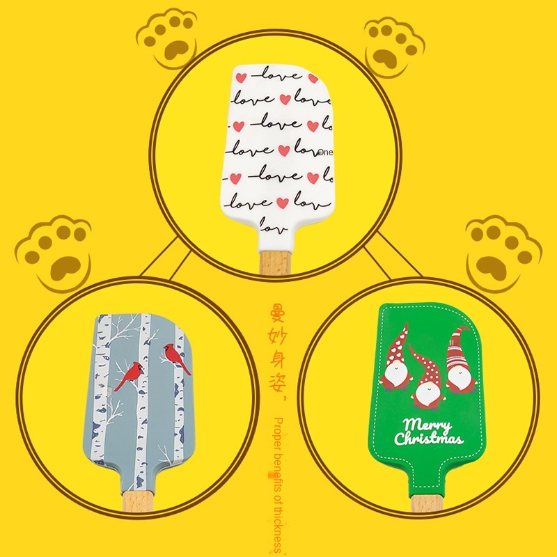 Food Grade Scraper Kitchen Creative Silicone Spatula Pastry Butter Cookie Spatula Cake Decor Mixing Tool Baking Accessories Food Grade Scraper Kitchen Creative Silicone Spatula Pastry Butter Cookie Spatula Cake Decor Mixing Tool Baking Accessories