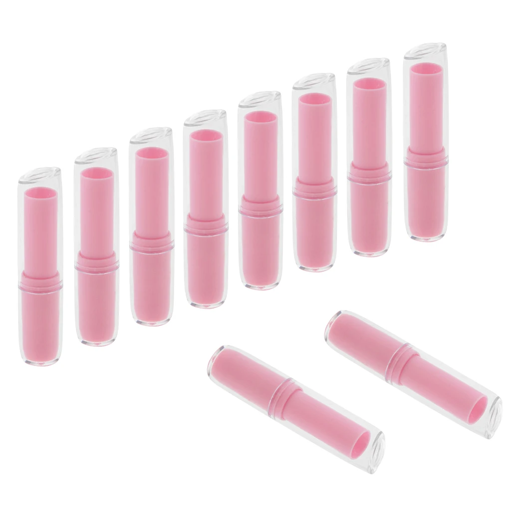 10pcs Square Lip Balm Tubes Cosmetic Containers Lipstick Bottles 6 Colors
