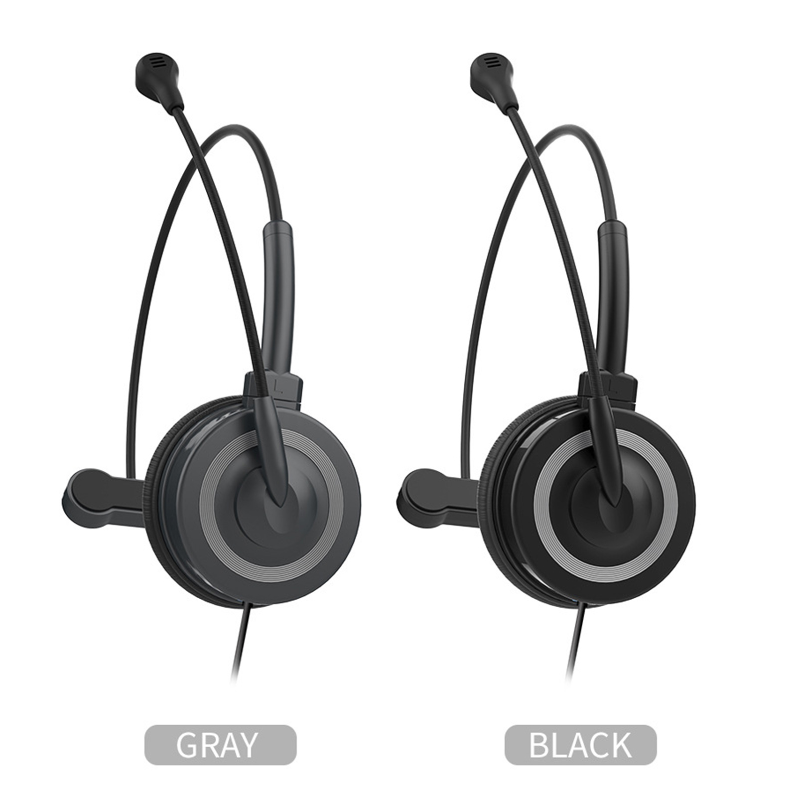Lightweight USB Headset Wired Headphone with Microphone Ultra Comfort Clearer Voice for School Classroom Call Center Gaming