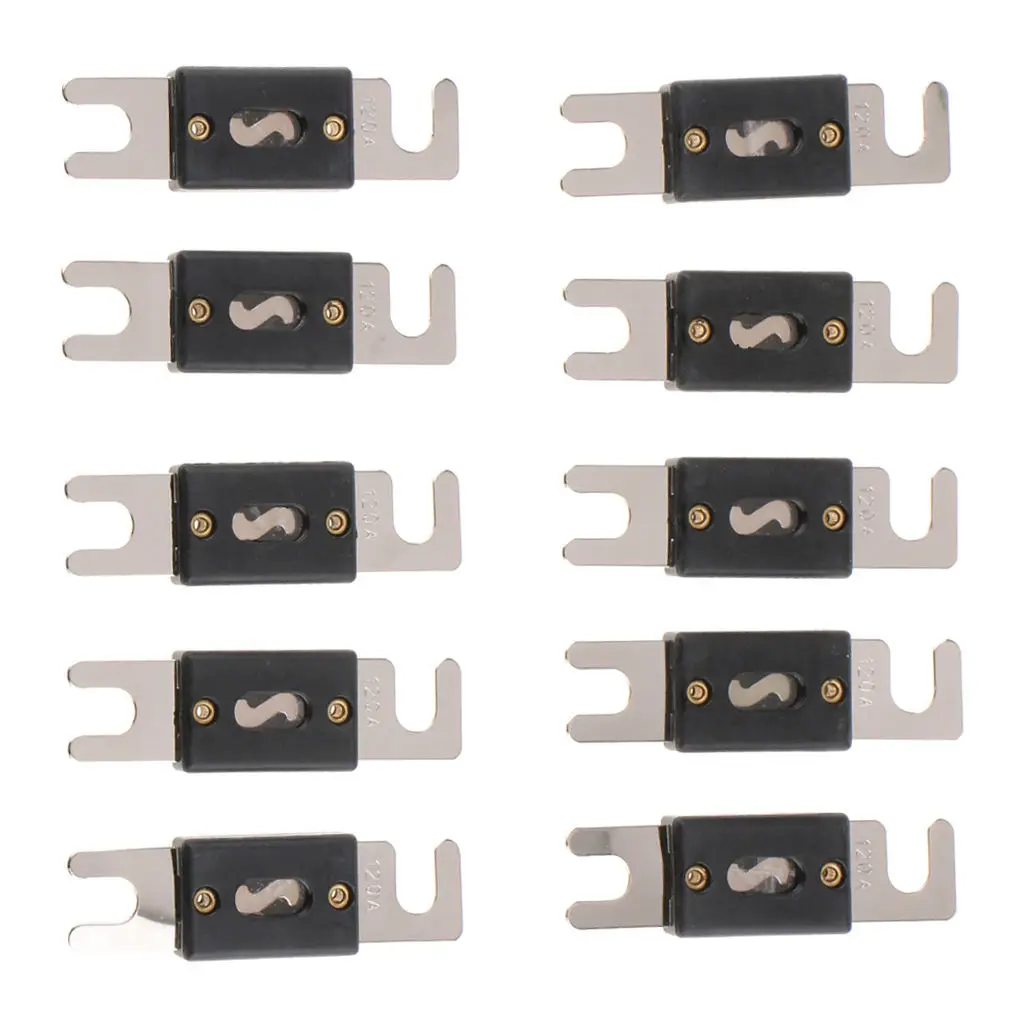 10x Car Audio Electrical Protection Flat Fuses Over-current Protect 120A