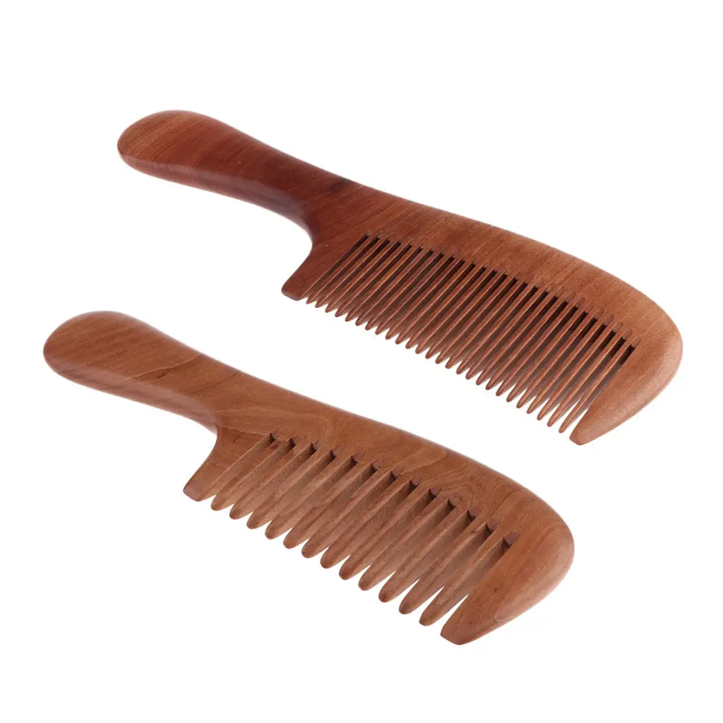 Durable Hair Comb for Detangling - Wooden Massage Comb for Curly Hair - No Static Natural Wood Comb for Girls Boys