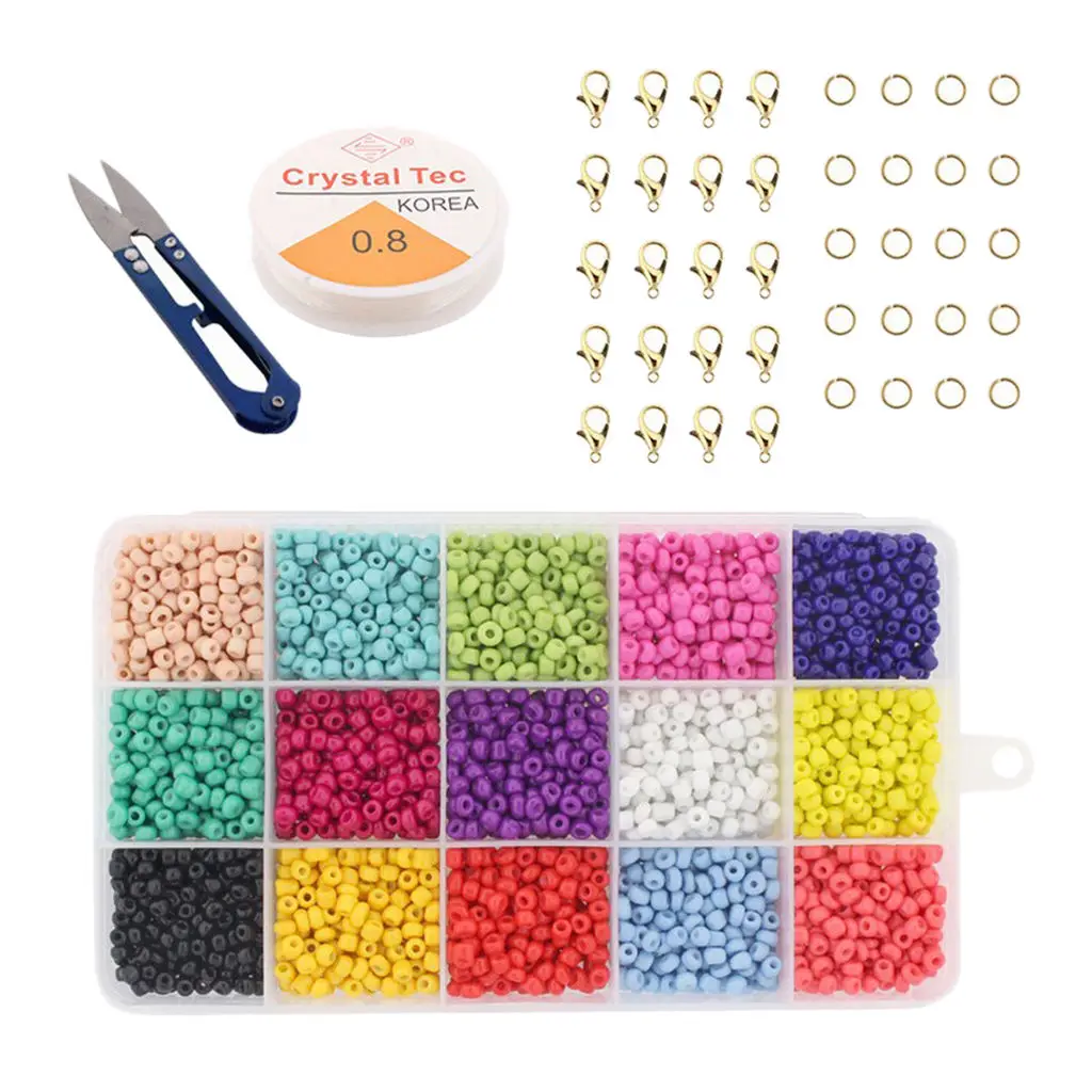 Bead Kits For Jewelry Making - Craft Beads W/ Lobster Clasp Opne Jump Rings