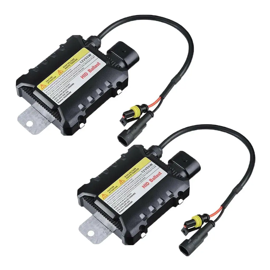 2pcs HID Ballast Replacement 12V 35W/55W for Xenon Light H1 H3 H7 H8 9005