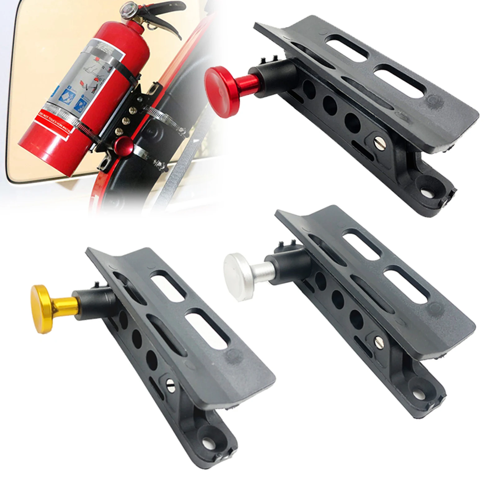 Car Bar Fire Extinguisher Mount Holder For Jeep Wrangler JKU JL TJ YJ LJ