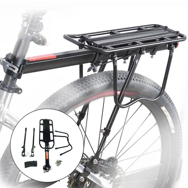 Portaequipajes Bicicleta, Ajustable Bicicleta Portabultos, Soporte Trasero  de Bicicleta Adecuado Aleación de Aluminio,para Bicicletas De 24 a 29