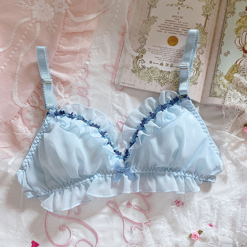 Japanischen Unterwäsche Set Lolita Bh und Panty Fee Süße Spitze Blütenblatt Sexy Dünne Reine Desire Draht Freies Dreieck Tasse Bh set Mädchen – Detail 3