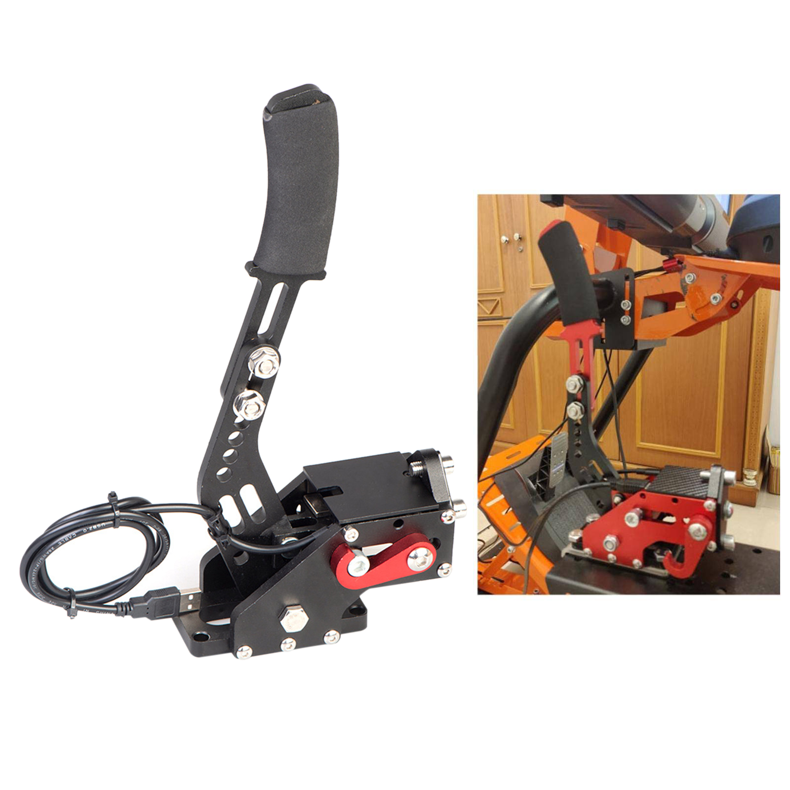 14Bit PC USB Handbrake SIM for Racing Games 14Bit Non-Contact Sensor 1pc