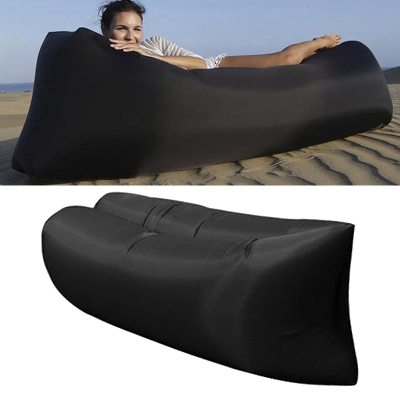 Inflatable Air Bed Sofa Lounger Couch Chair Bag Hangout Sleeping Bag Inflatable Mattress Beach Pool Camping Picnic Hammock