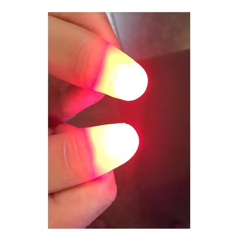 2pcs Magic Light Up Finger Fingers LED Tricks Thumb Props