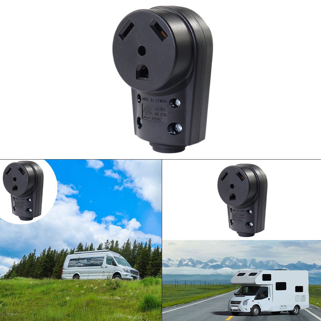 125V 30A Female Socket RV Replacement Female Plug Receptacle Plug with Ergonomic Handle Upgraded with Handle for Caravan