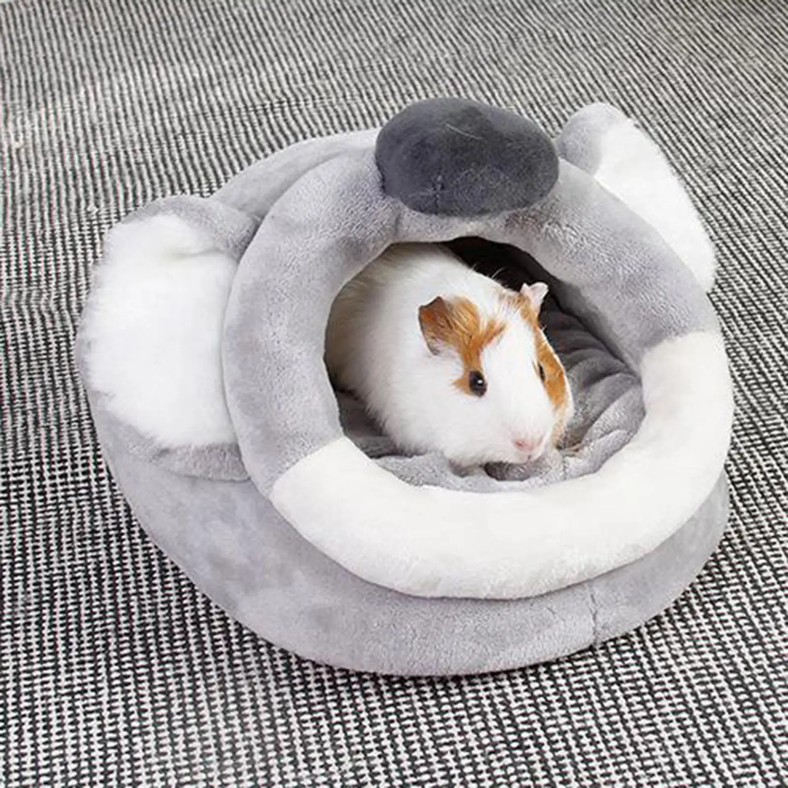 2xGuinea Pig House, Hamster Hedgehog Winter Nest, Small Animals Warm Gray L