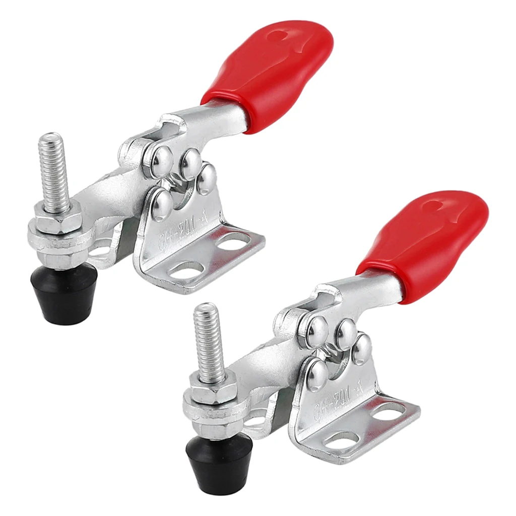 2pcs Horizontal Toggle Clamp Quick-Release Toggle Clamps Set Woodworking Fix Clip Tool for Carpentry Hand Tools