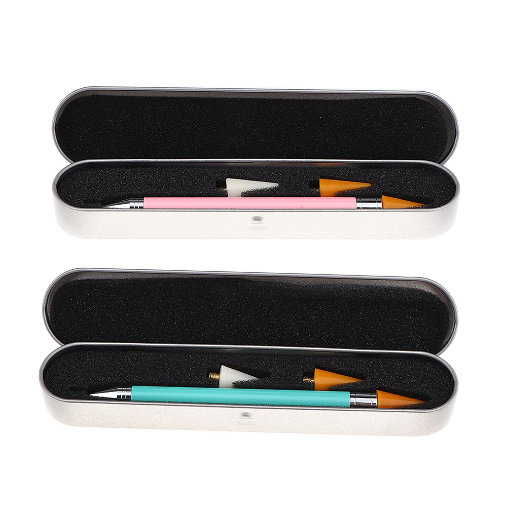 2 Ways Nail Art Rhinestones Dotting Tools Nail Art Decoration Applicator Dual Heads Nail Painting Pen