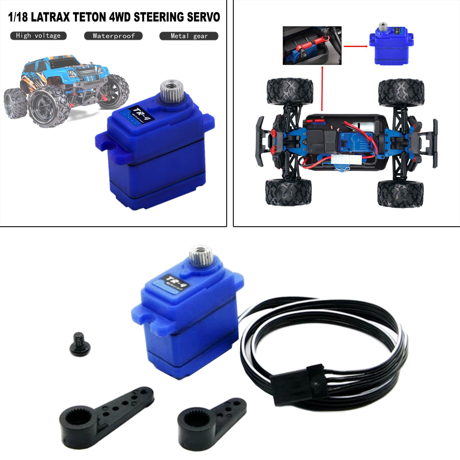 Waterproof RC Car Servo Motor Digital Servo 1/18 Scale Spare Parts Hobby Vehicles Model Modification Accessory