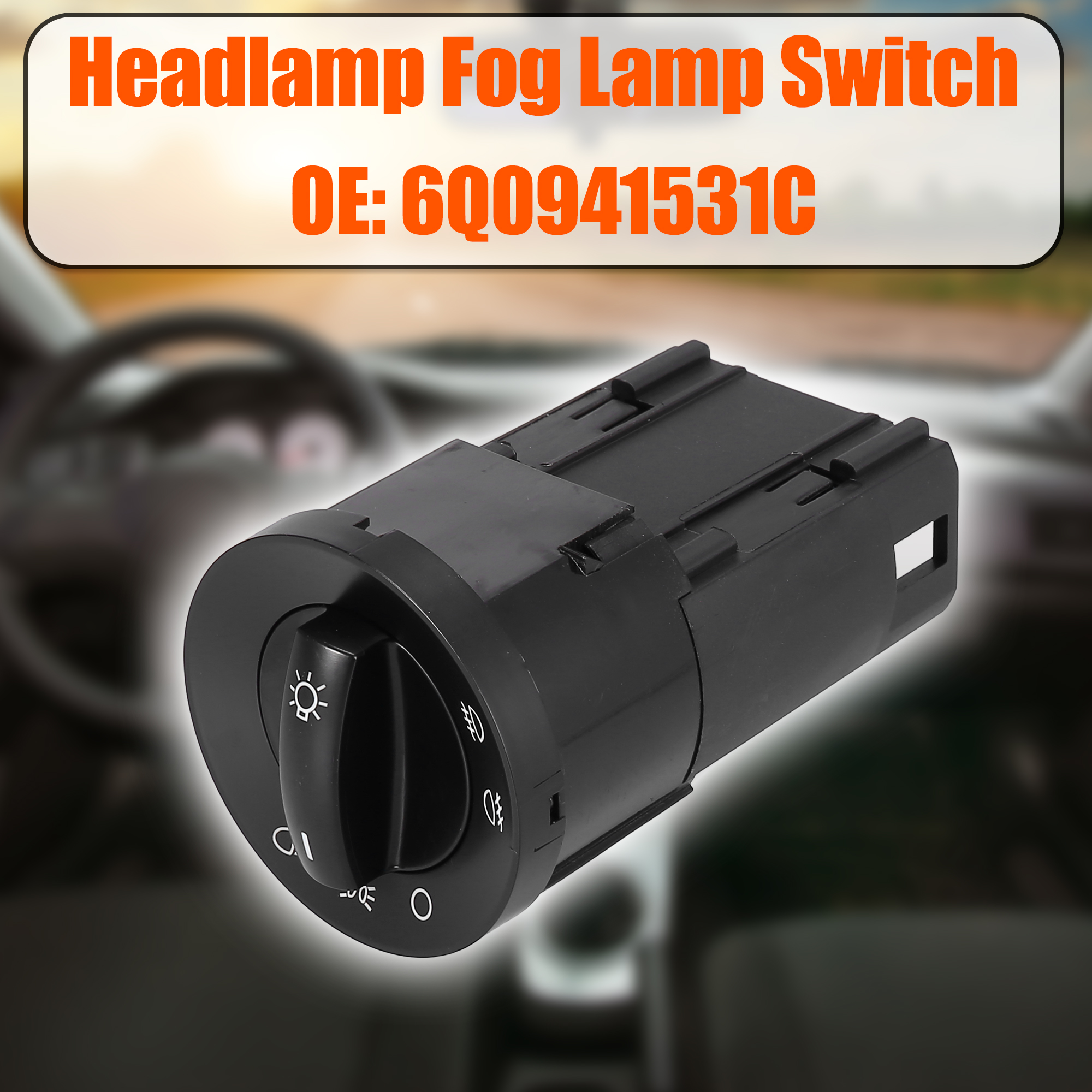 Uxcell Car Headlight Switch Headlamp Fog Lamp Switch 6q0941531c Car