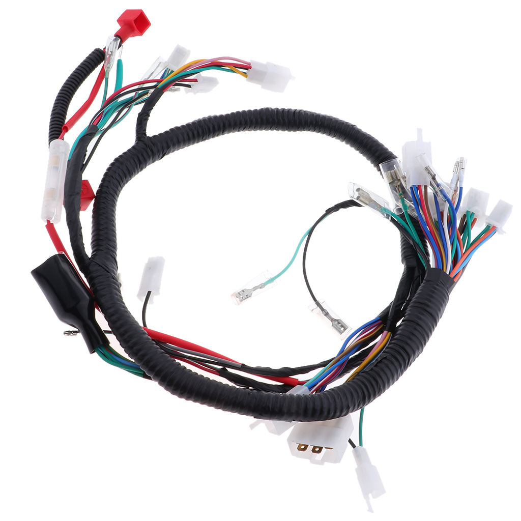 Full Electric Start Engine Wiring Harness Assembly Electrical and Ignition Cable for Scooter Go Kart