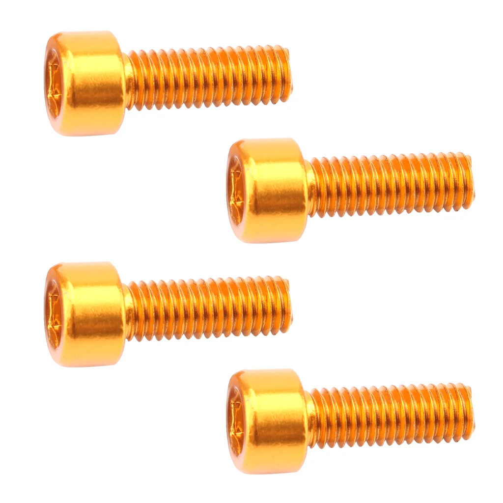 4 Pieces Water Bottle Cage Screws Aluminum Alloy Hex Socket Screws for Repair