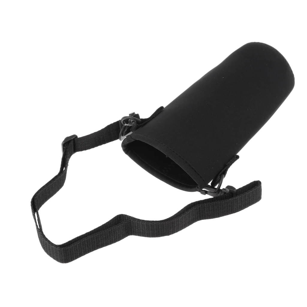Portable Neoprene Water Bottle Carrier Bag Pouch Cover Outdoor Sport Insulated Water Bottle Sleeve Black 18/36/64oz