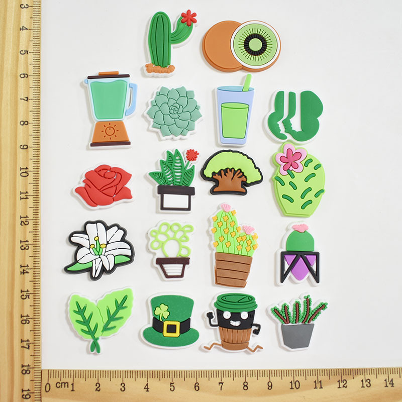 Crocses Charms  Environmental Protection Series PVC Flexible Glue Removable Shoe Ornament Shoe Buckle Decorative Buckle