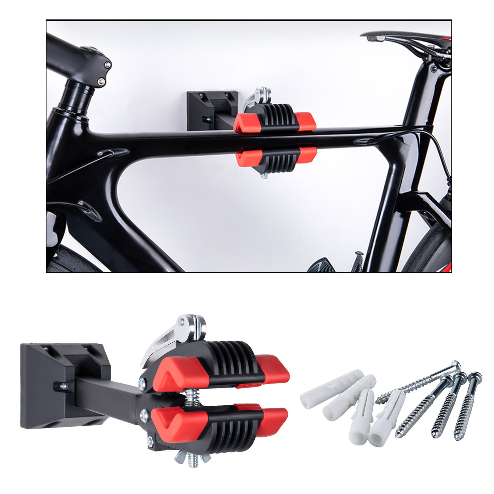 Bike Rack Holder Garage Indoor Bicycle Storage Bike Wall Mount Clamp Maintenance Hanger Repair Work Stand Display