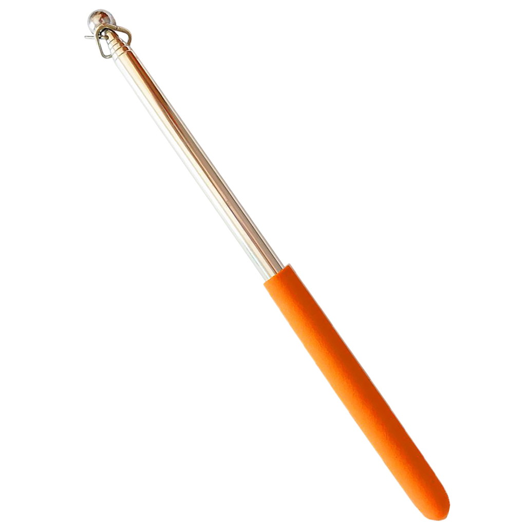 1m Telescopic Stainless Steel Flagpole Banner Flagpole Guide Pole for School Teaching Tour Guide Parades Stadium Events