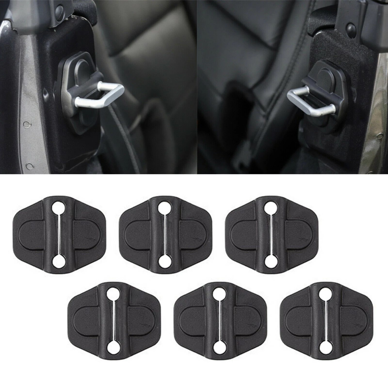 Pack of 6 Plastic Door Lock Cover for Jeep Wrangler JL JLU 2018-2021 for Jeep Gladiator JT 2020 2021 Protection Trim