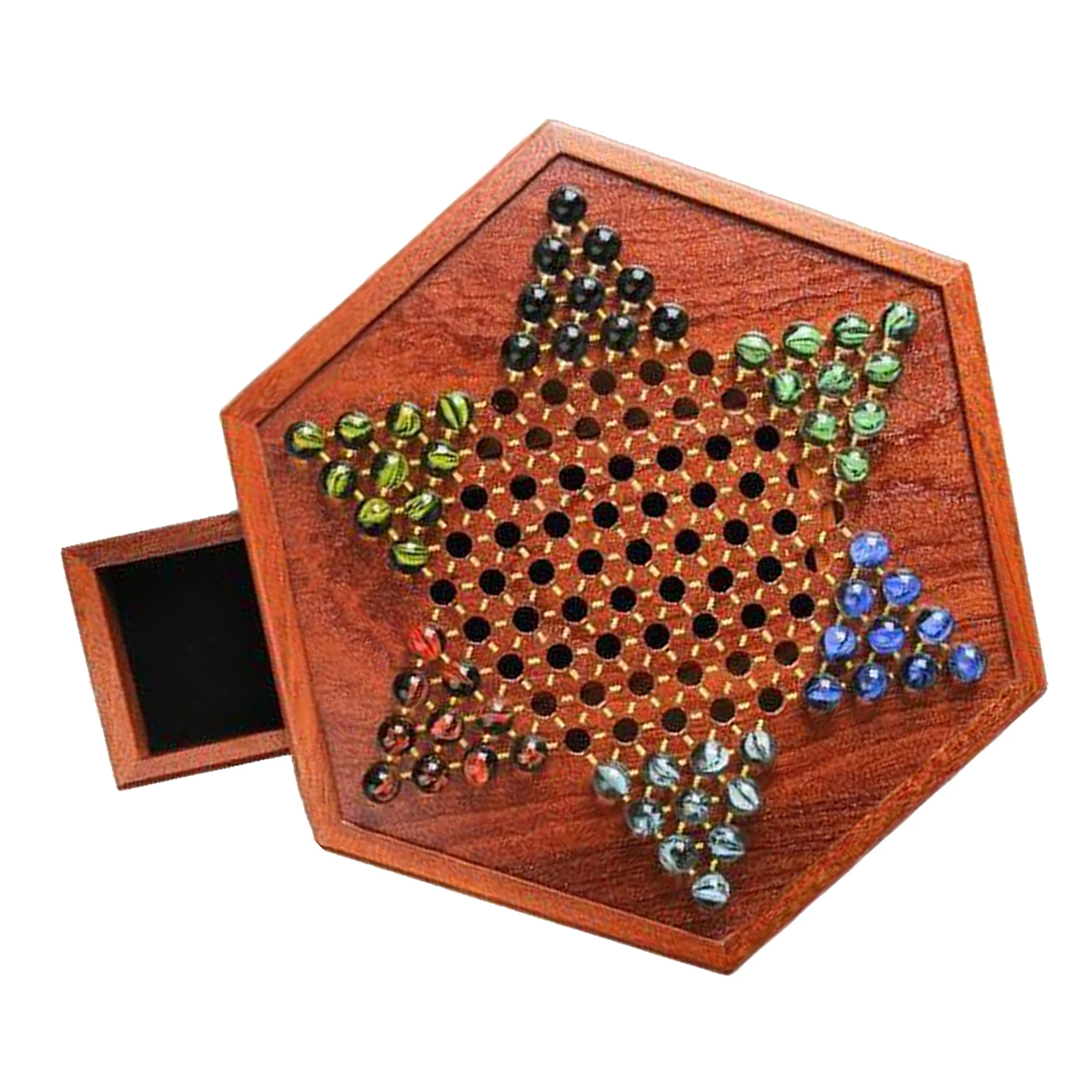 Chinese Checkers Fine Multicolor 60 Marbles Party Fun Collection Kids Adults