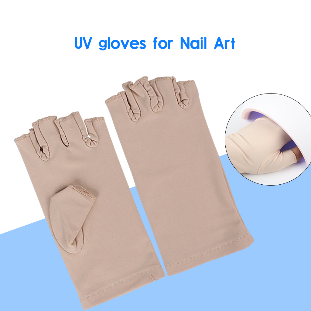 1Pair Anti-ultraviolet Radiation Nail UV Protection Gloves Open-Toed Gloves UV Lamp Gel Polish Dryer Nails Art Tool
