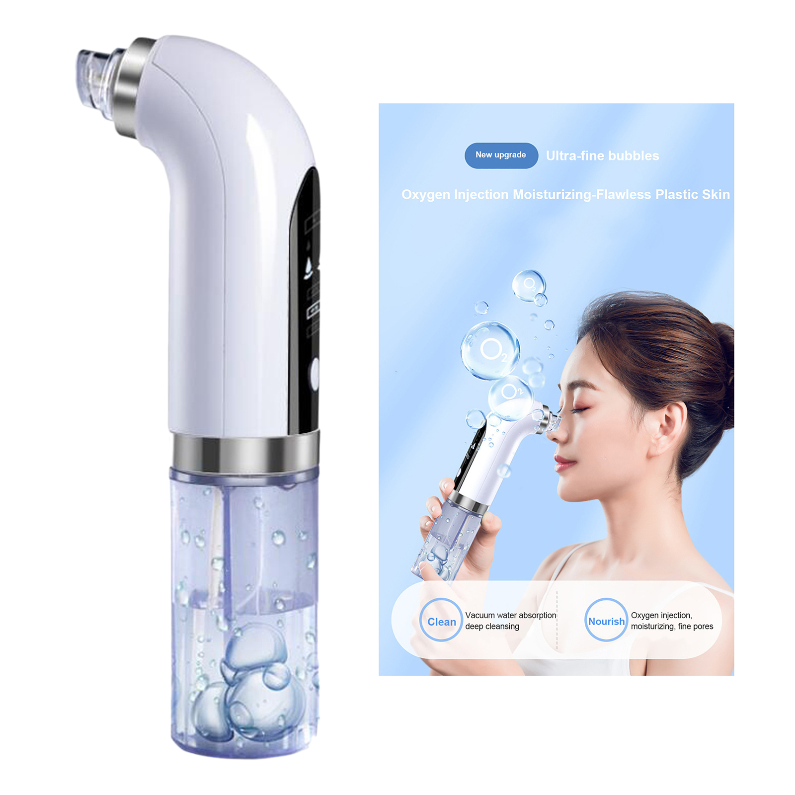 Small Bubble Electric Vacuum Cleaner Acne Blackhead Remover Beauty Device