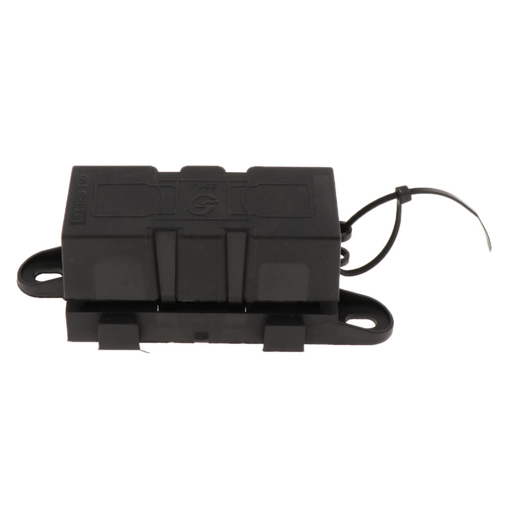 Safety MEGA Bolt-on Fuse 300A and MEGA Fuse Block Holder With Cover Vehicle Replacement Part for RV Marine Van Black
