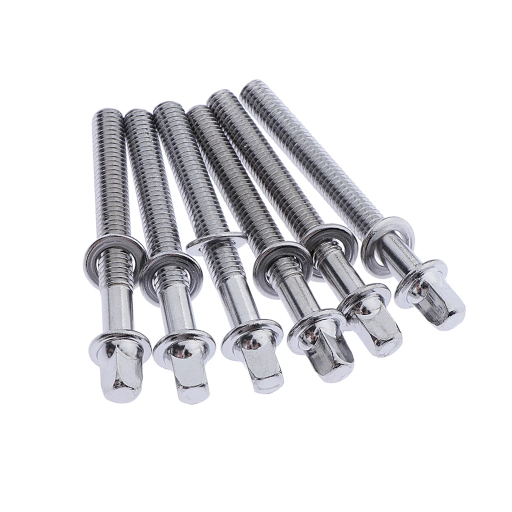 6 Pieces Drum Bolts, Clamping Bolts, Braces, Drum Spare Parts for Drum Repair