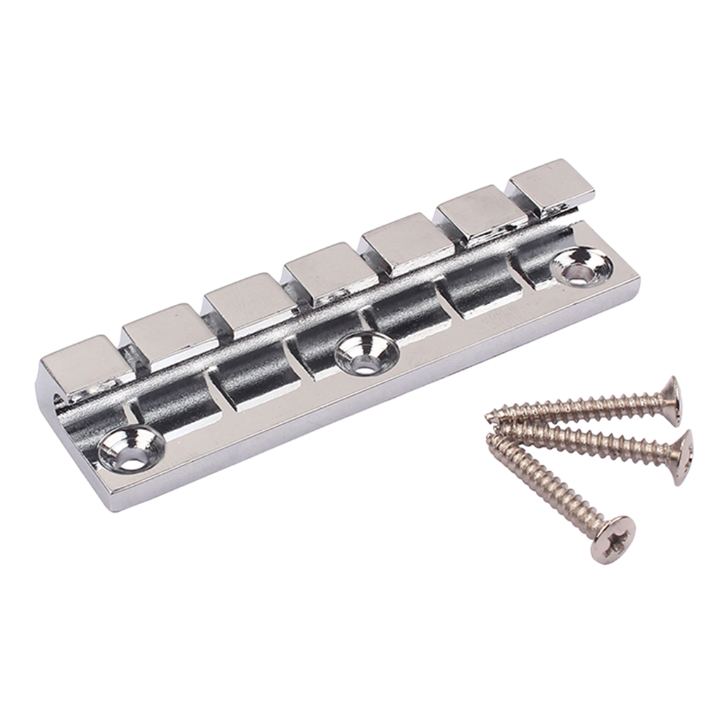 Chrome Plated 6-string Stopbar Tailpiece Guitar Bridge for Electric Guitars
