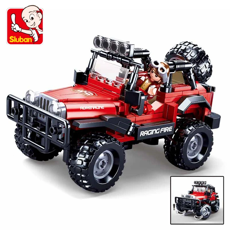sluban cidade série fora de estrada aliança carros caminhões velocidade modelo figuras blocos de construção brinquedos para crianças meninos presentes de natal