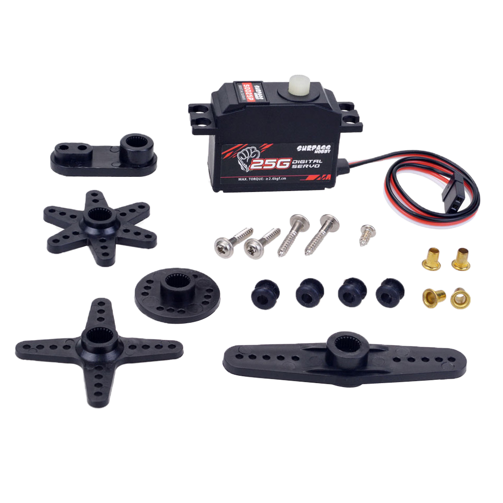 25G/0.06S (6V) Steering Servo for 1:12 RC Crawler Robot Helicopter DIY