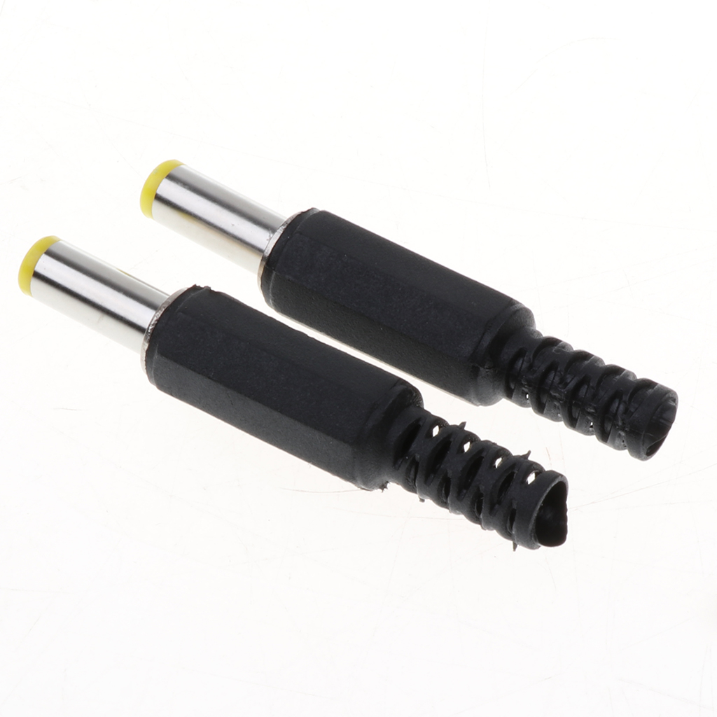 10pieces 5.5mm X 2.5mm DC Power Jack Connector Black Male Plug Adapter 5525