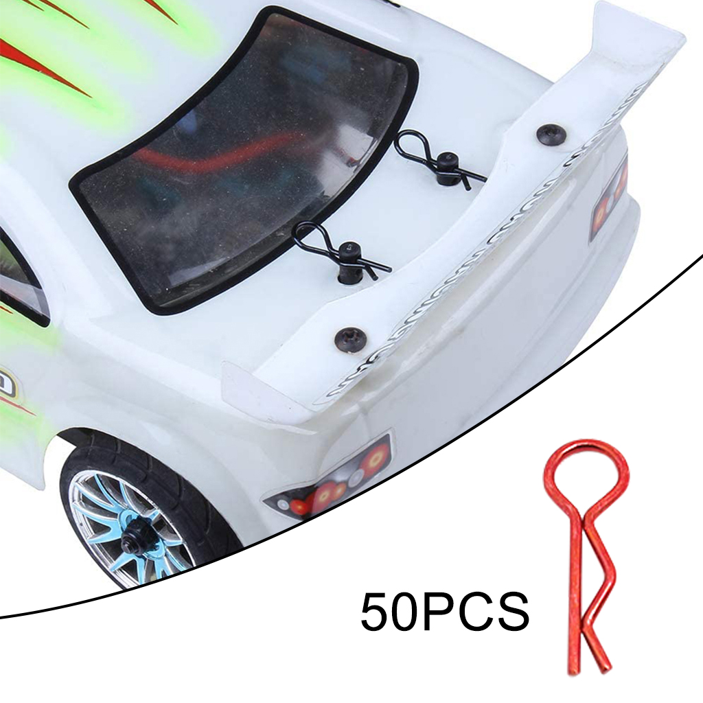 Set of 50 RC Body Shell Clips R Shape Universal for 1/10 1/12 1/16 Remote Control Truck Rcaing Model Car Spare Parts