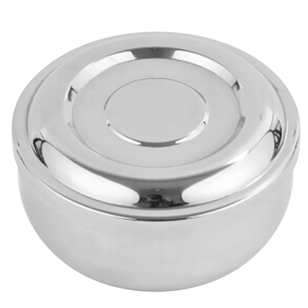 Stainless Steel Bowl Double-walled Insulated Korean Rice Soup Bowl with Lid