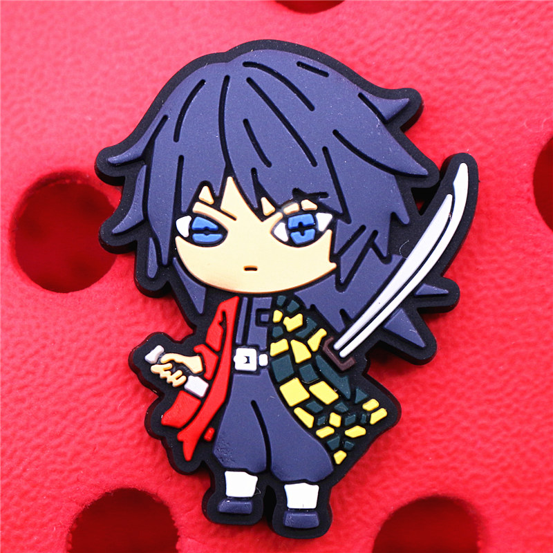 Japan Comics Style PVC Shoe Charms Cute Sandals Accessories Shoes Buckle Decorations fit Croc JIBZ Kids X-mas Party Gifts U253